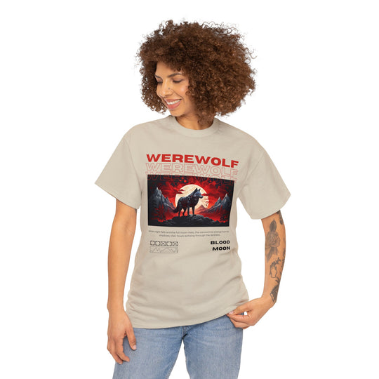 Blood Moon Werewolf T-Shirt - Moonlit Mountain Lore