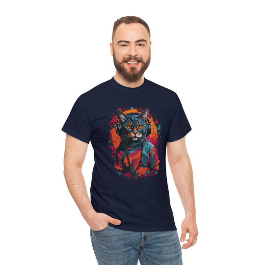 Rhythm and Purr Cat T-Shirt - Tune In Style