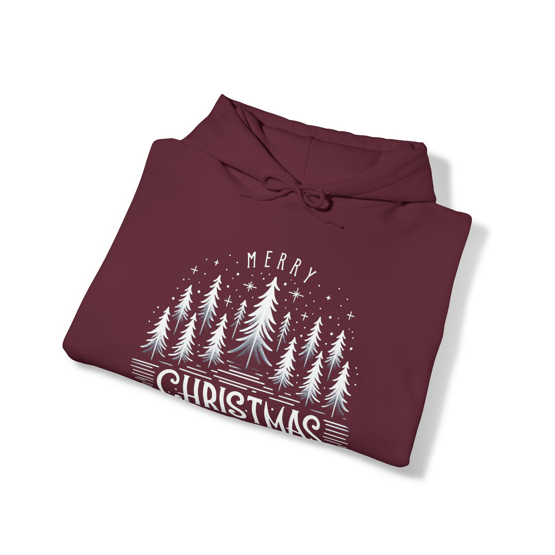 Midnight Magic Christmas Trees Unisex Hoodie - Wave Fusions