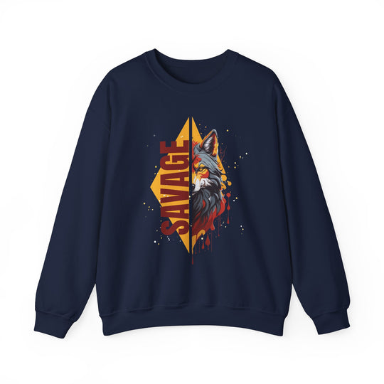 Savage Flame Wolf Sweatshirt - Heat of the Wild