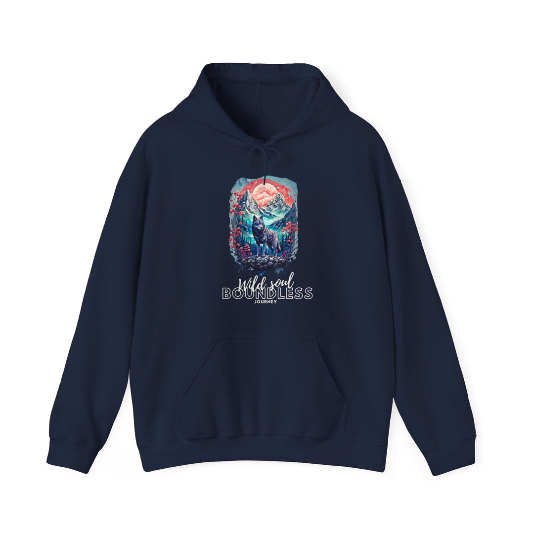 Wild Soul Endless Journey Hoodie - Mountain Wolf Spirit