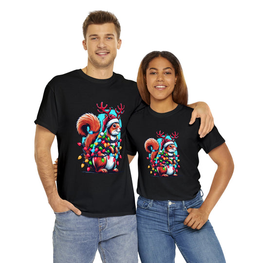 Christmas Squirrel Unisex T Shirt - Wave Fusions