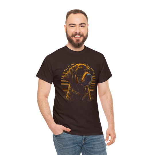 Golden Hour Sunglasses Dog T-shirt - Bask in Style