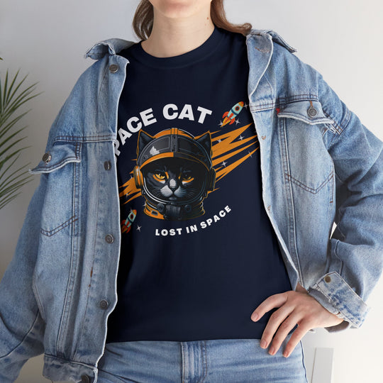 Space Cat Astronaut T-Shirt - Lost In Space