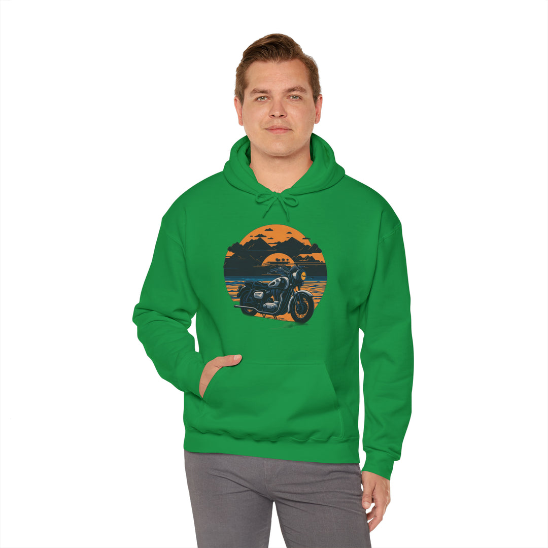 Vintage Bike Unisex Heavy Blend™ Hooded Sweatshirt - Wave Fusions