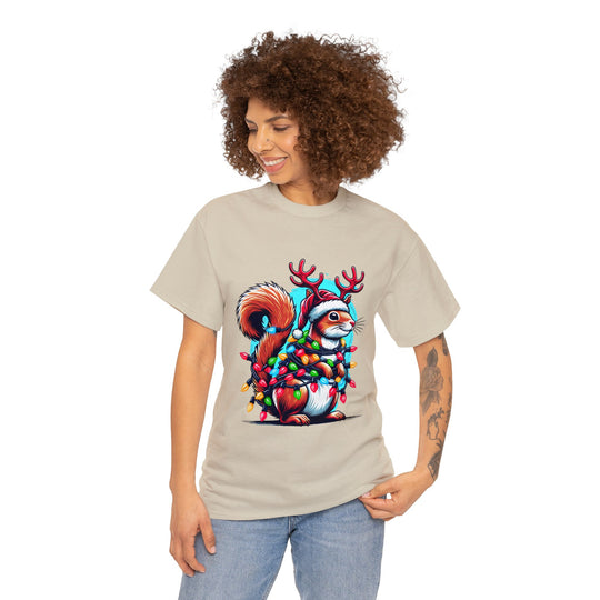 Christmas Squirrel Unisex T Shirt - Wave Fusions