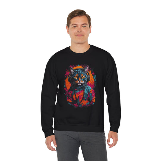 Rhythm and Purr Cat Sweatshirt - Tune In Style