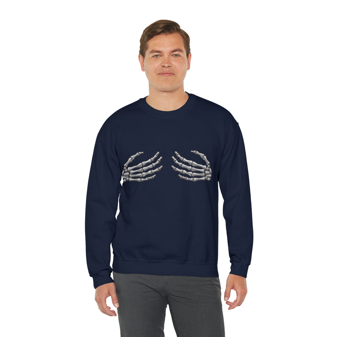 Skeleton Hands Unisex Heavy Blend™ Crewneck Sweatshirt - Wave Fusions