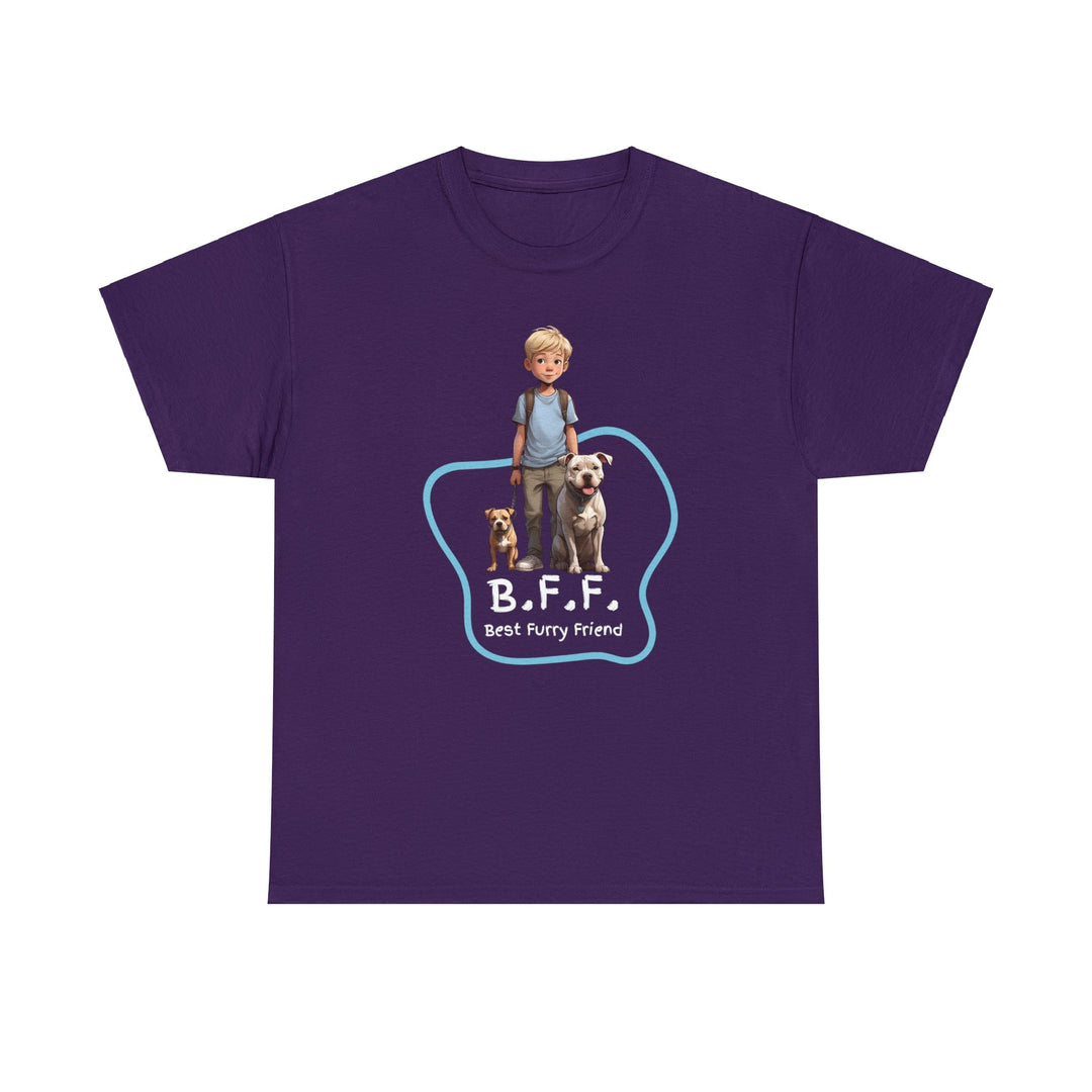 Best Furry Friend in City Lights Dog T-shirt -Bffs