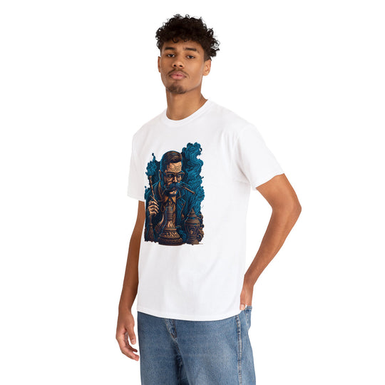 Smoking Man Unisex Heavy Cotton Tee - Wave Fusions