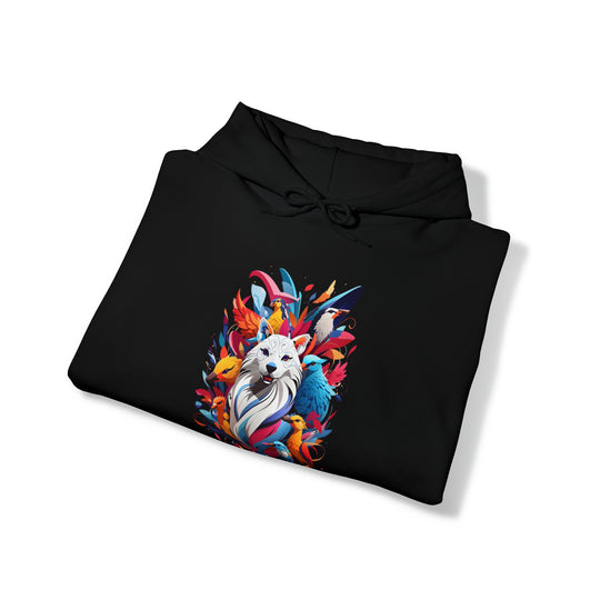 Dog and Phoenix Heavy Blend™ Hooded Sweatshirt - Wave Fusions