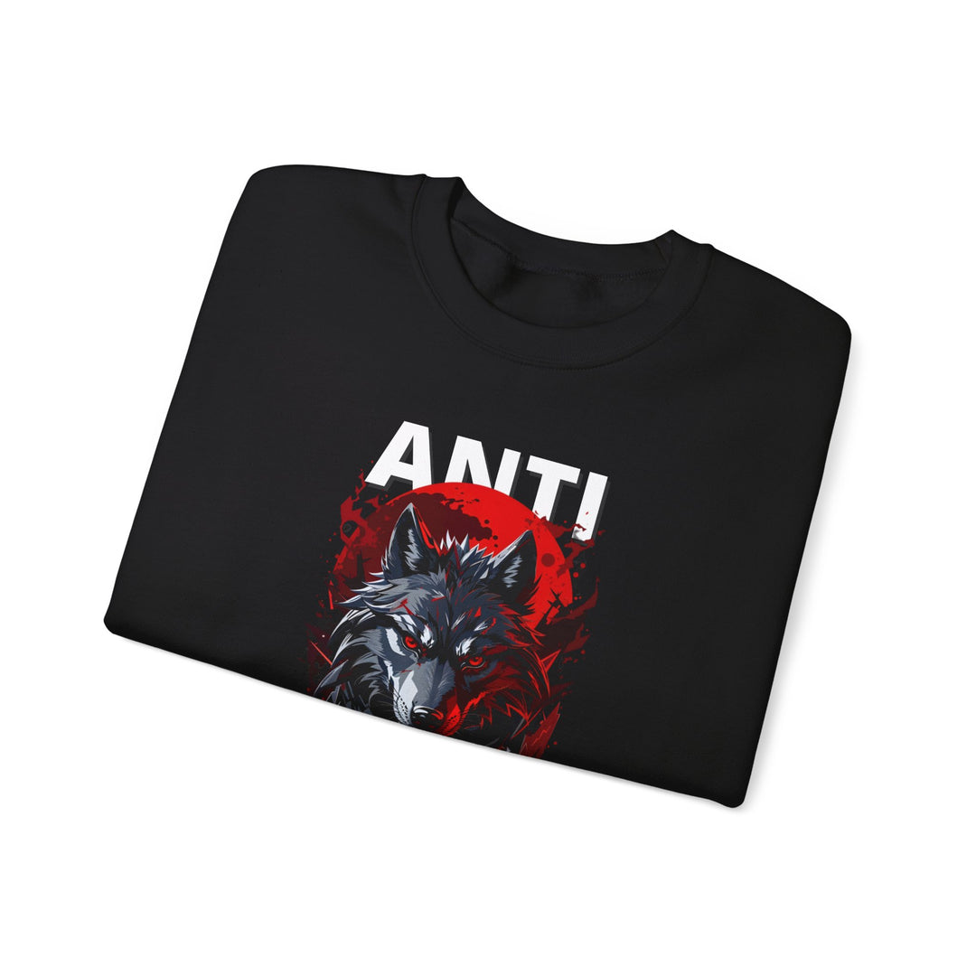 Anti-Living Wolf Sweatshirt - Dark Rebel Attire