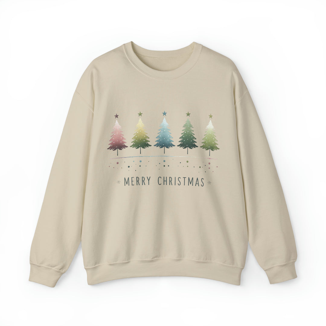 Pastel Forest Noel Christmas Trees Unisex Sweatshirt - Wave Fusions