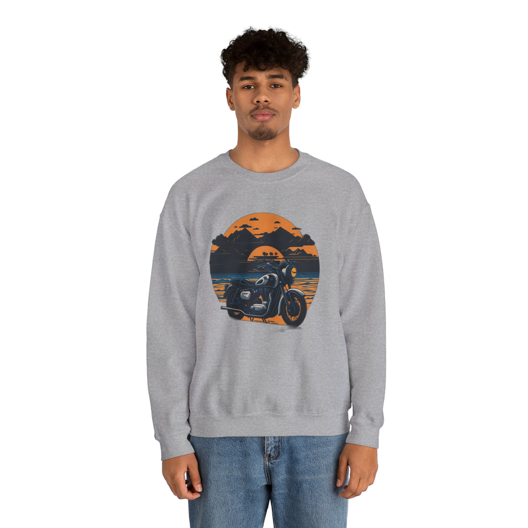 Vintage Bike Unisex Heavy Blend™ Crewneck Sweatshirt - Wave Fusions