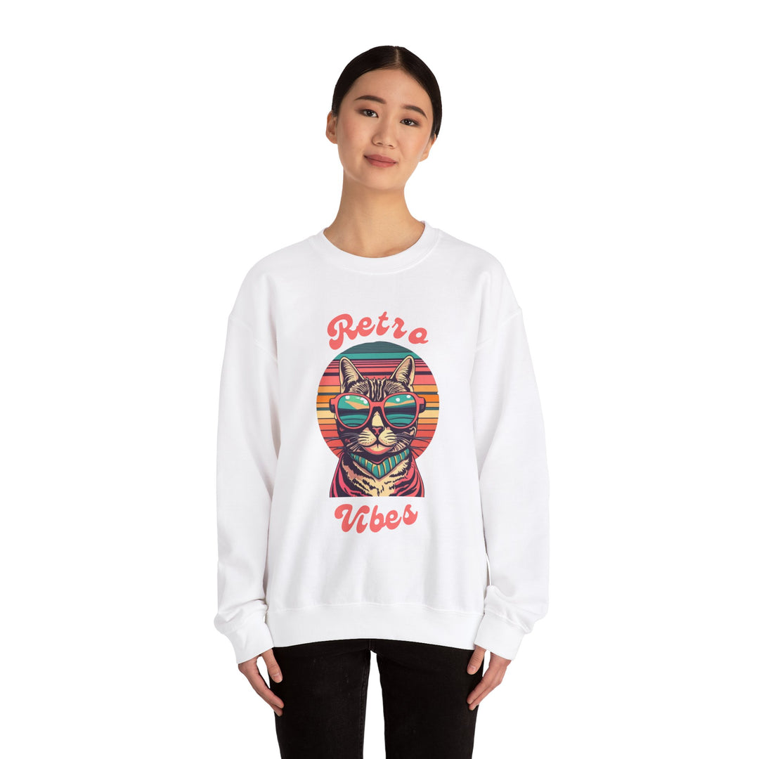 Cool Cat Retro Vibes Sweatshirt - Retro Radiance Edition