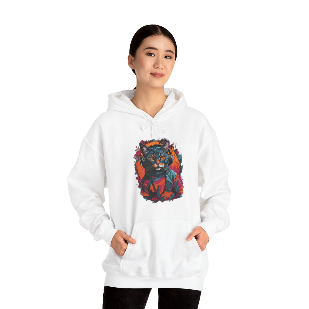 Rhythm and Purr Cat Hoodie - Tune In Style