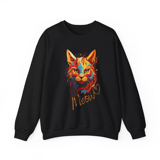 Abstract Meow Cat Sweatshirt - Palette of Purr