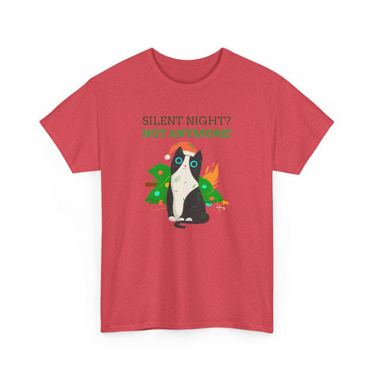 Silent Night Chaos Cat Christmas Tee