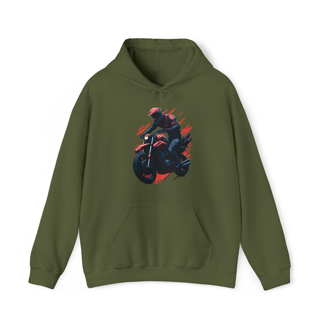 Biker Unisex Hooded Sweatshirt - Wave Fusions