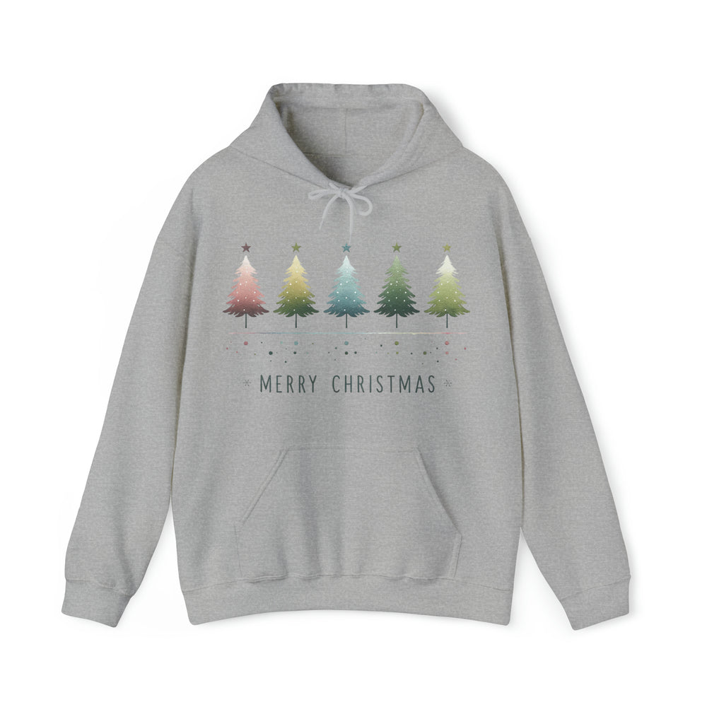 Pastel Forest Noel Christmas Trees Unisex Hoodie - Wave Fusions