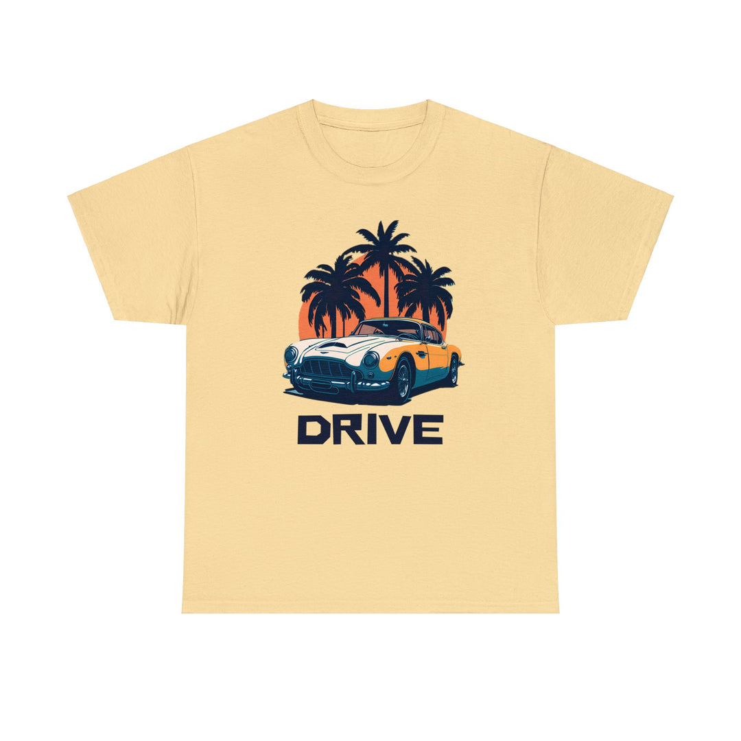 Drive in Paradise Classic Car Tropical T-shirt - Classic Sports Car Series