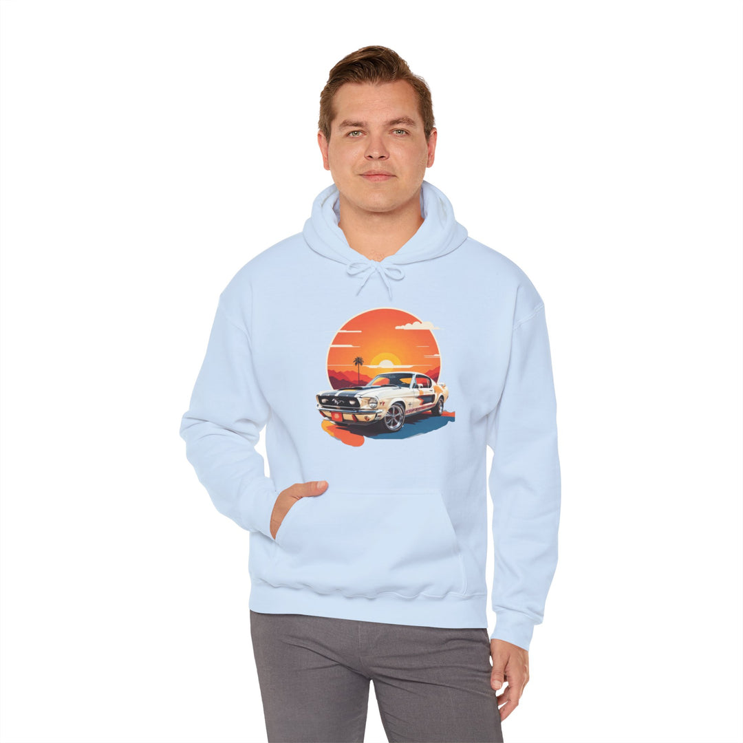 Sunset Muscle Car Hoodie - Muscle Car Edition