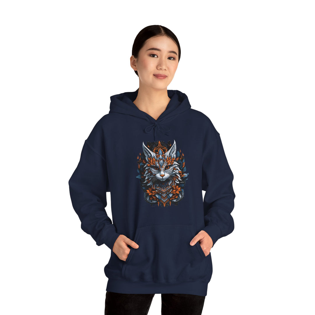 Tribal Majesty Cat Spirit Hoodie - Ancient Spirit Series