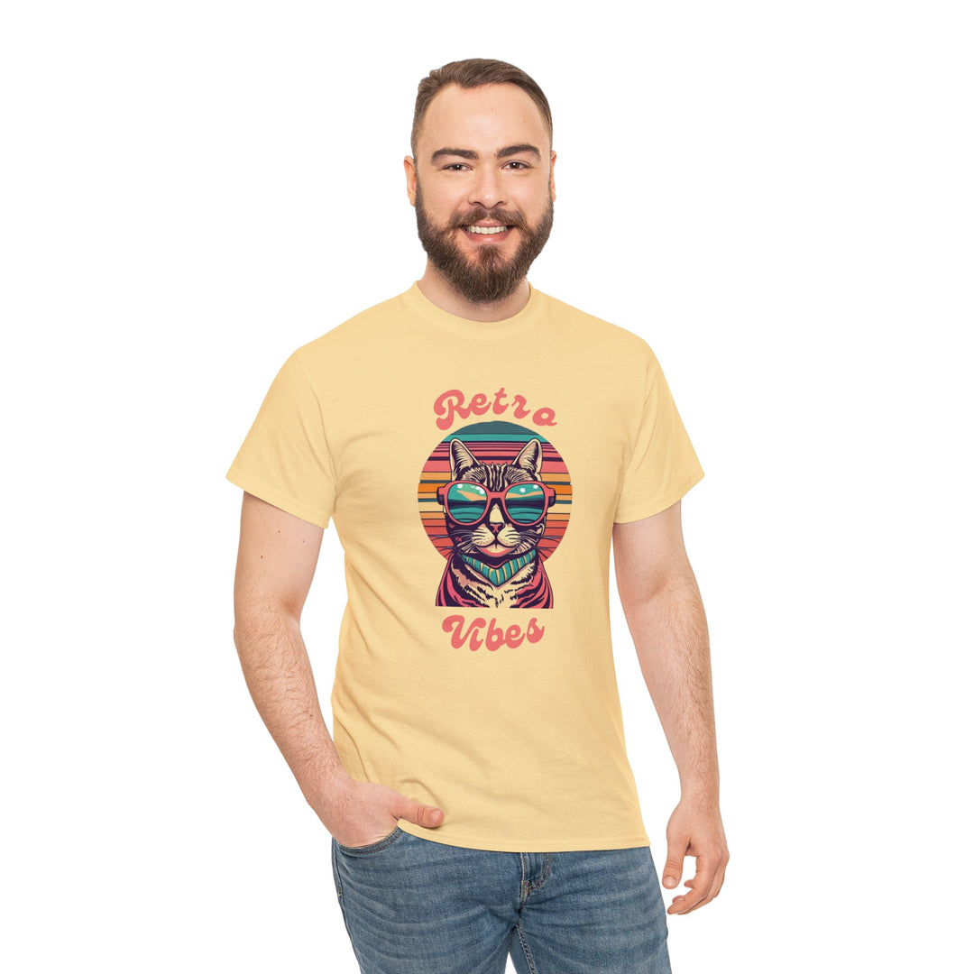 Cool Cat Retro Vibes T-Shirt  - Retro Radiance Edition