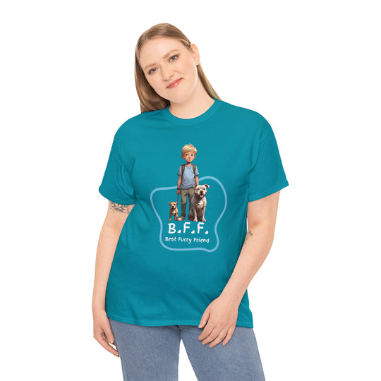 Best Furry Friend in City Lights Dog T-shirt -Bffs