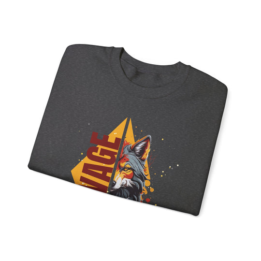 Savage Flame Wolf Sweatshirt - Heat of the Wild