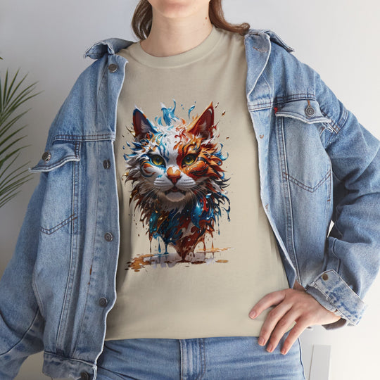 Marine Meow Aqua Purr T-shirt - Cat Splash