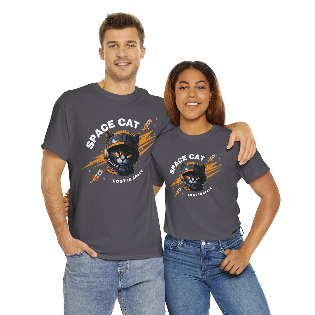 Space Cat Astronaut T-Shirt - Lost In Space