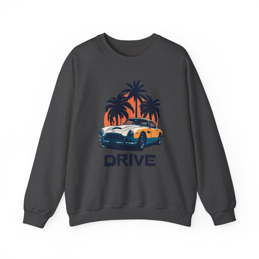 Drive in Paradise Classic Car Tropical Sweatshirt - Classic Sports Car Series