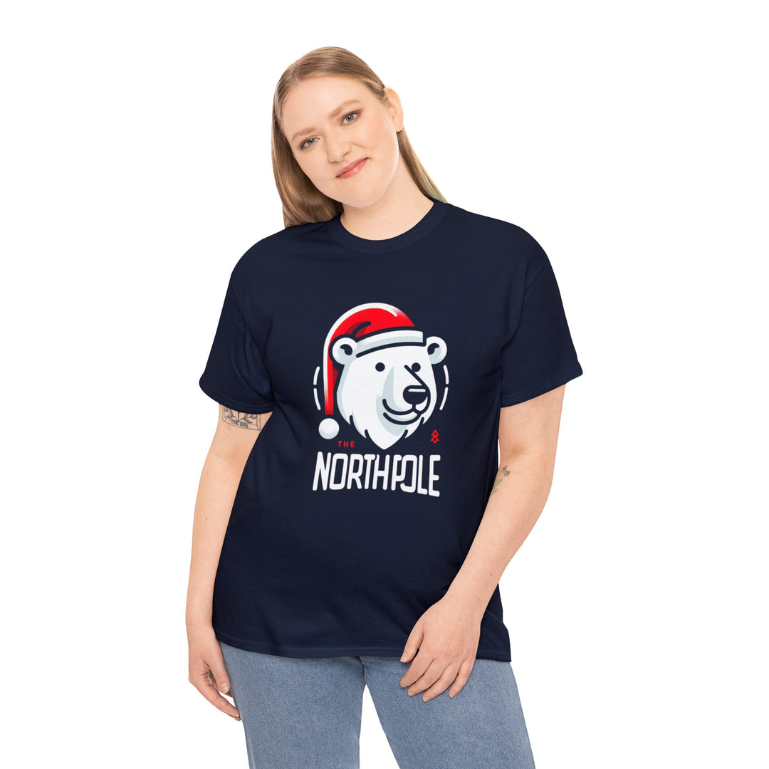 North Pole Bear Christmas Unisex T Shirt - Wave Fusions