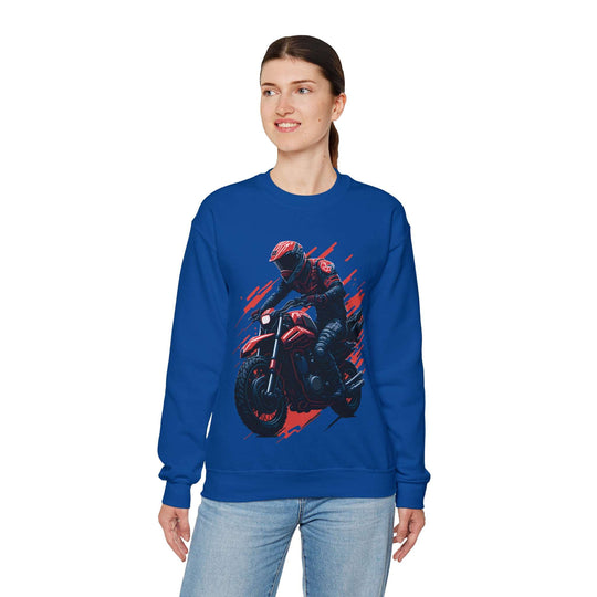 Biker Unisex Heavy Blend Crewneck Sweatshirt