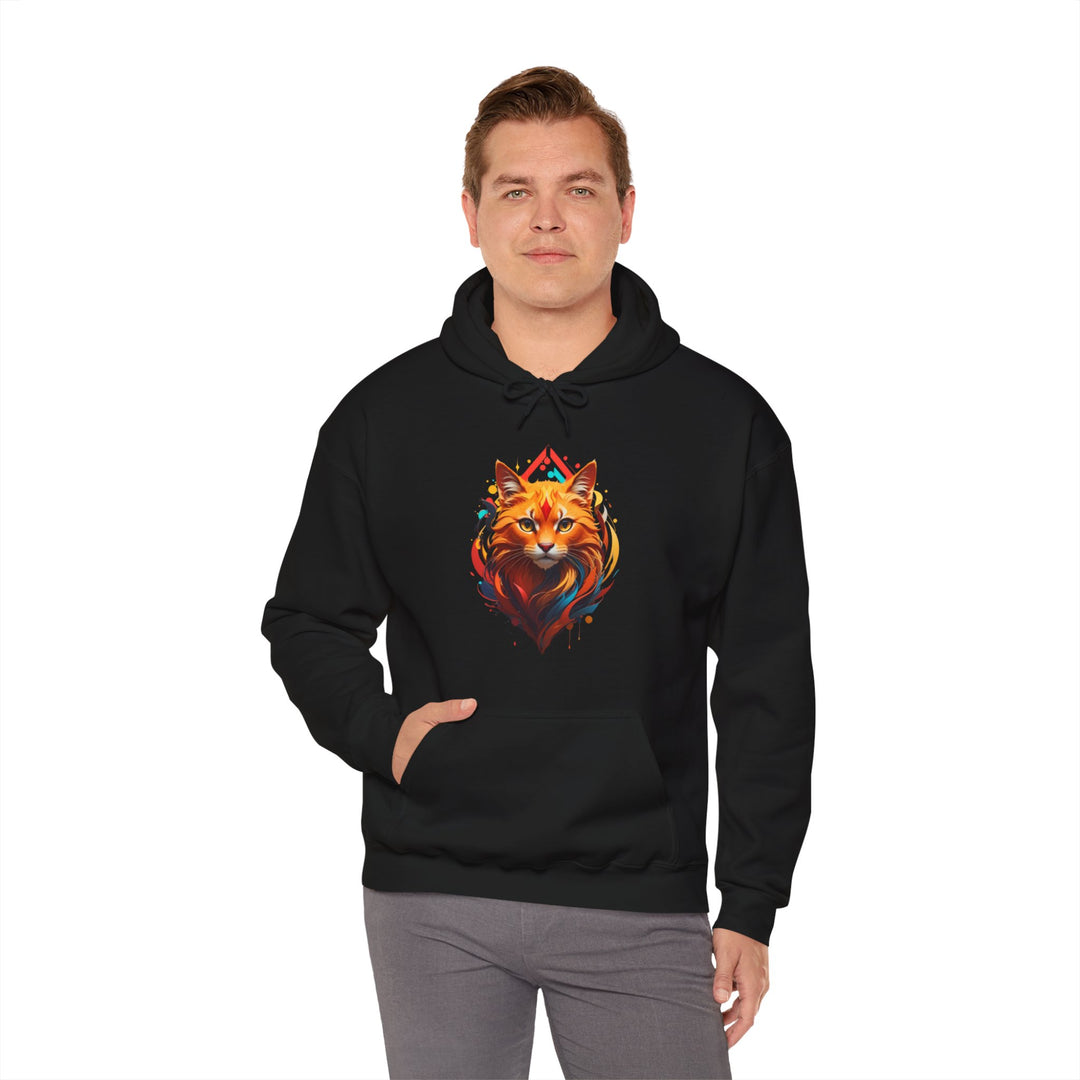 Flame Spirit Cat Hoodie - Wildfire Whiskers