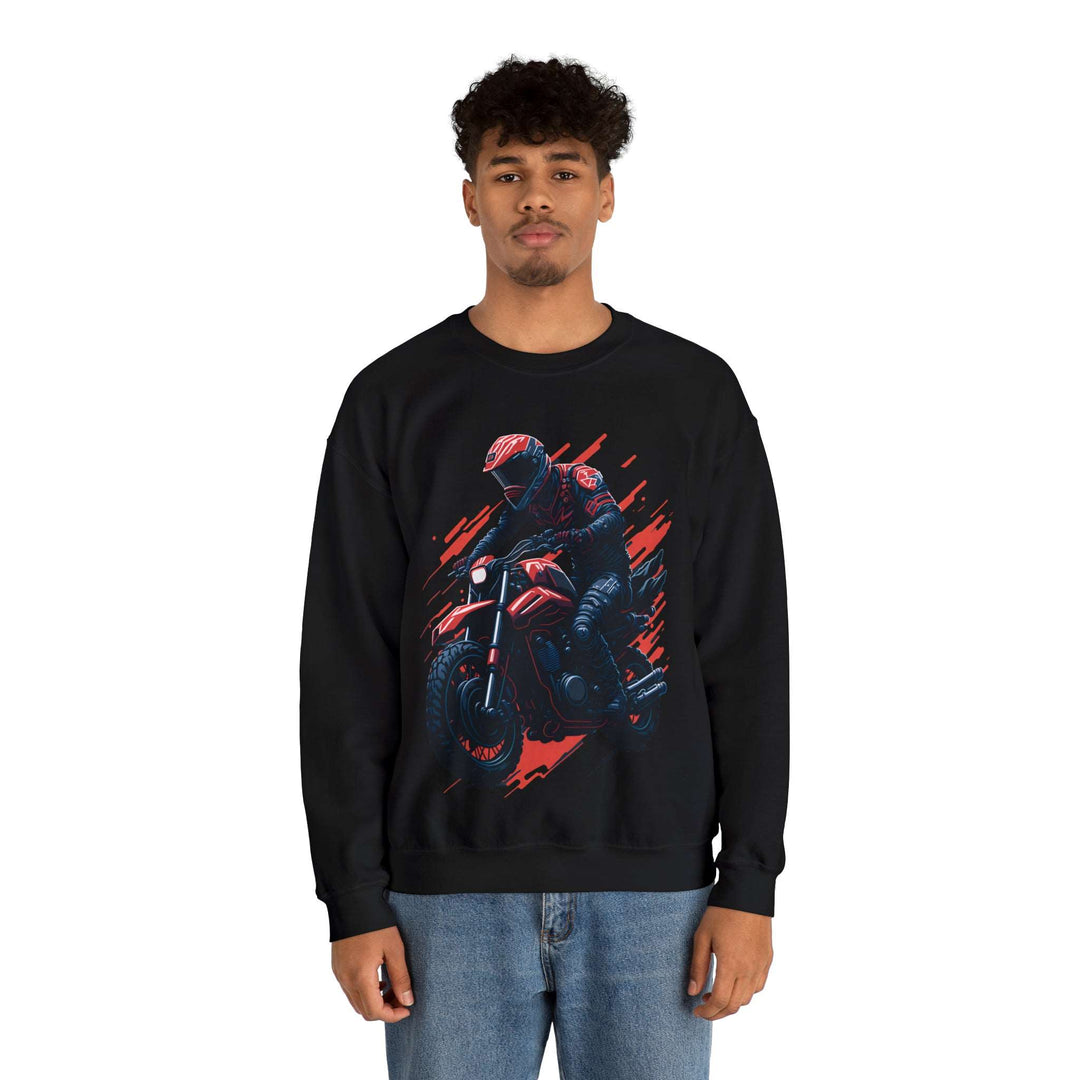 Biker Unisex Heavy Blend Crewneck Sweatshirt