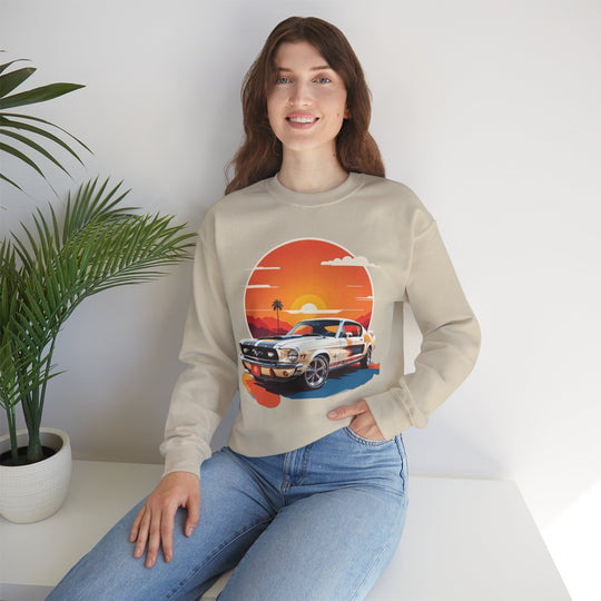 Sunset Muscle Car Sweatshirt - Muscle Car Edition