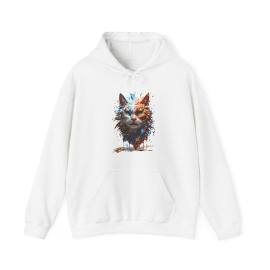 Marine Meow Aqua Purr Hoodie - Cat Splash