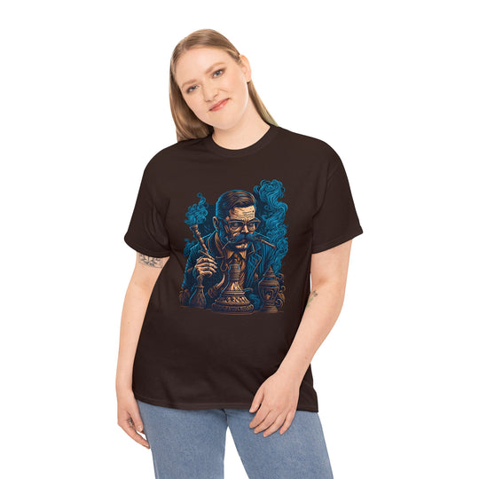 Smoking Man Unisex Heavy Cotton Tee - Wave Fusions