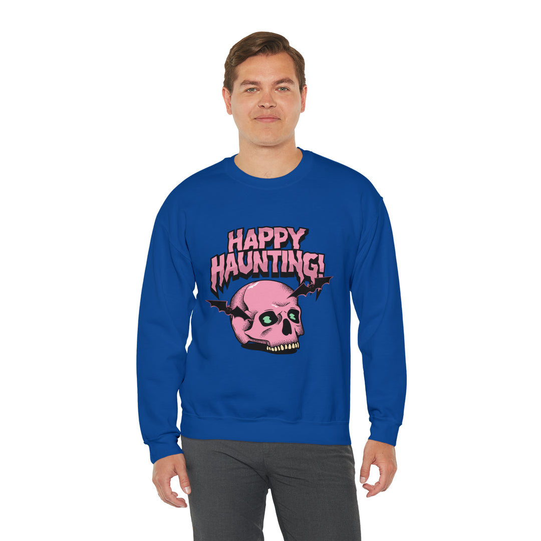 Happy Haunting Unisex Heavy Blend™ Crewneck Sweatshirt - Wave Fusions