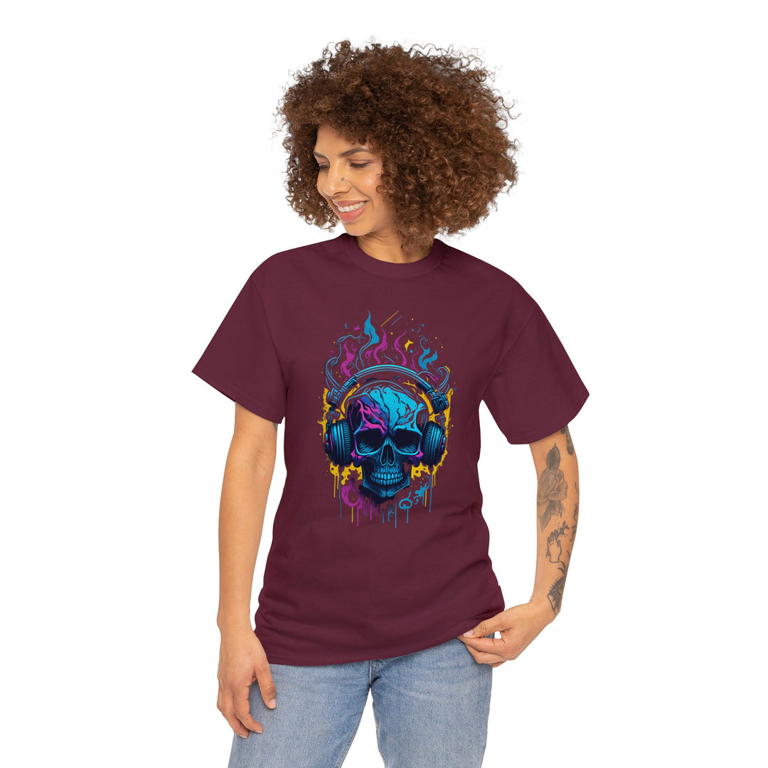 Rocking Skull Unisex Heavy Cotton Tee - Wave Fusions