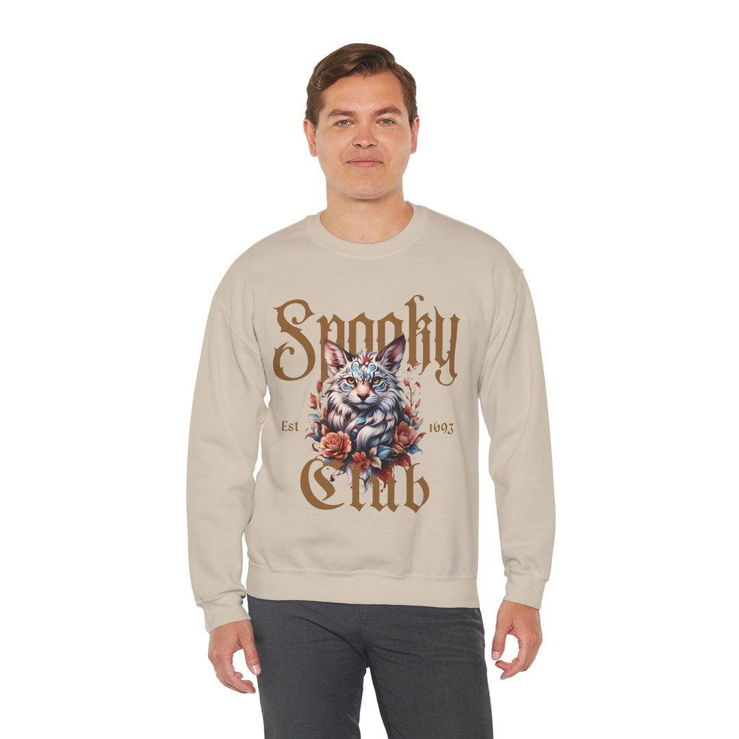 Spooky Club Floral Feline Cat Sweatshirt - Spooky Club Charm