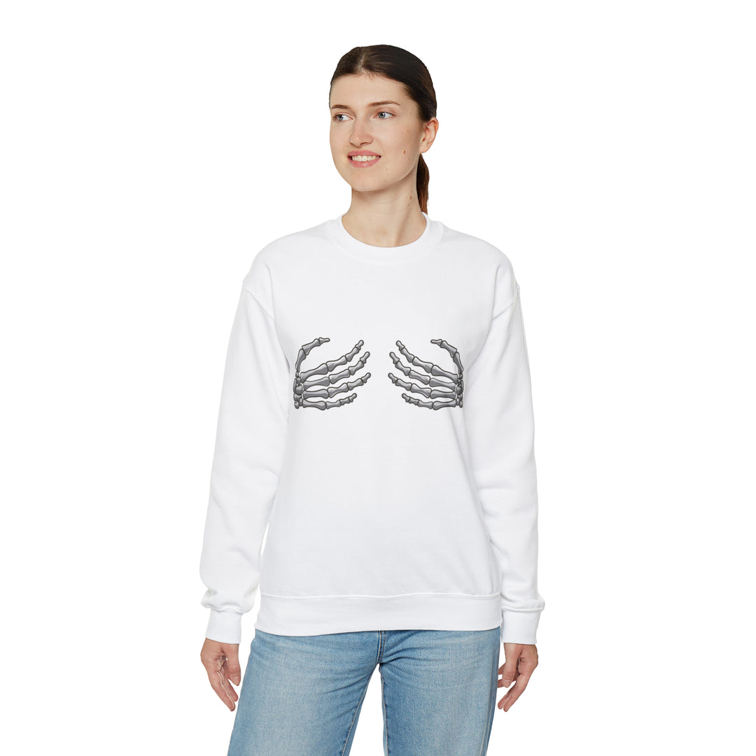 Skeleton Hands Unisex Heavy Blend™ Crewneck Sweatshirt - Wave Fusions