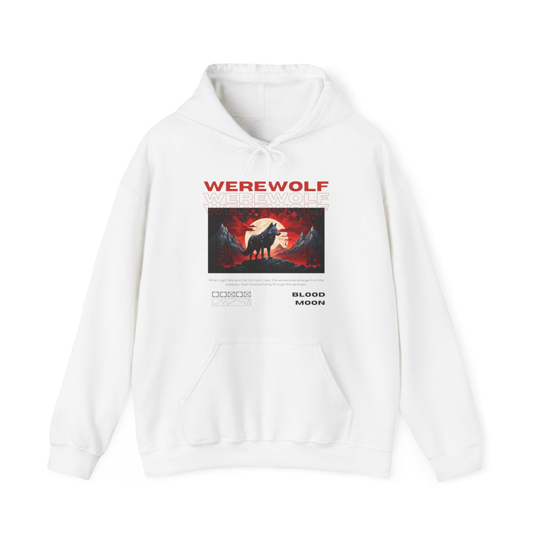 Blood Moon Werewolf Hoodie- Moonlit Mountain Lore