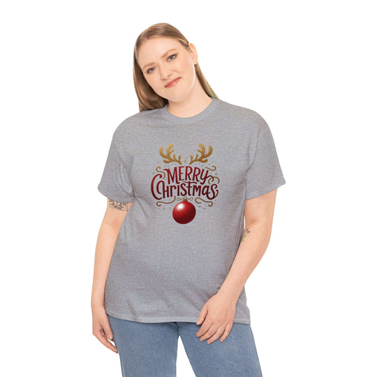 Deer Antlers Merry Christmas Unisex T Shirt