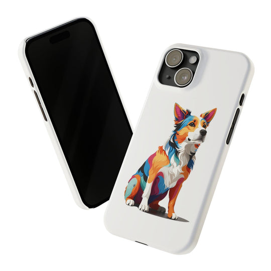 Sitting Dog Slim Phone Case - Wave Fusions