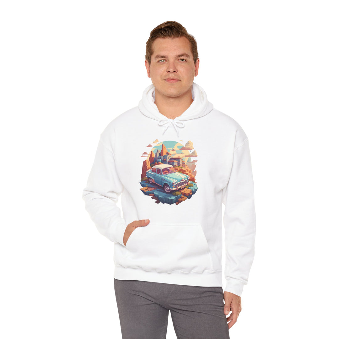 Vintage Car Sky City Hoodie - Vintage City Fashion