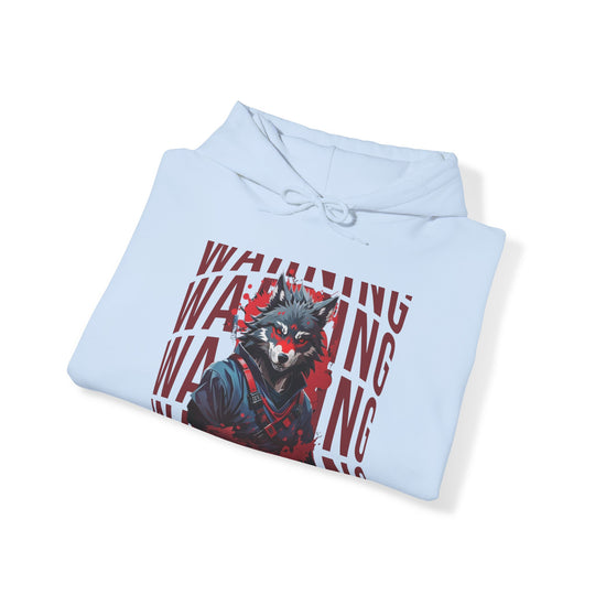 Warning! Warrior Wolf Hoodie - Majestic Wolf