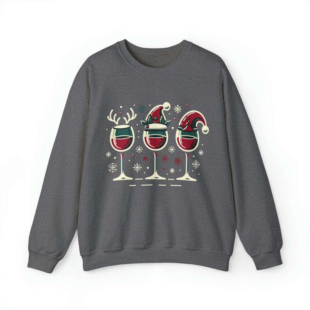 Holiday Cheer Wine Glasses Unisex Sweatshirt